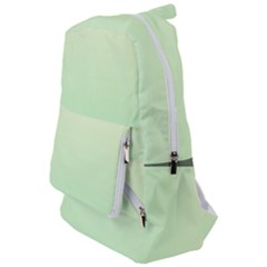 Cream Yellow To Mint Green Linear Gradient Travelers  Backpack by GradientsOmbre