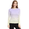 Pale Violet To Cream Yellow Linear Gradient Women s Long Sleeve Rash Guard View1