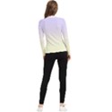 Pale Violet To Cream Yellow Linear Gradient Women s Long Sleeve Rash Guard View2