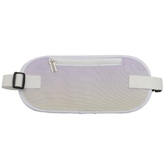 Pale Violet To Cream Yellow Linear Gradient Rounded Waist Pouch by GradientsOmbre