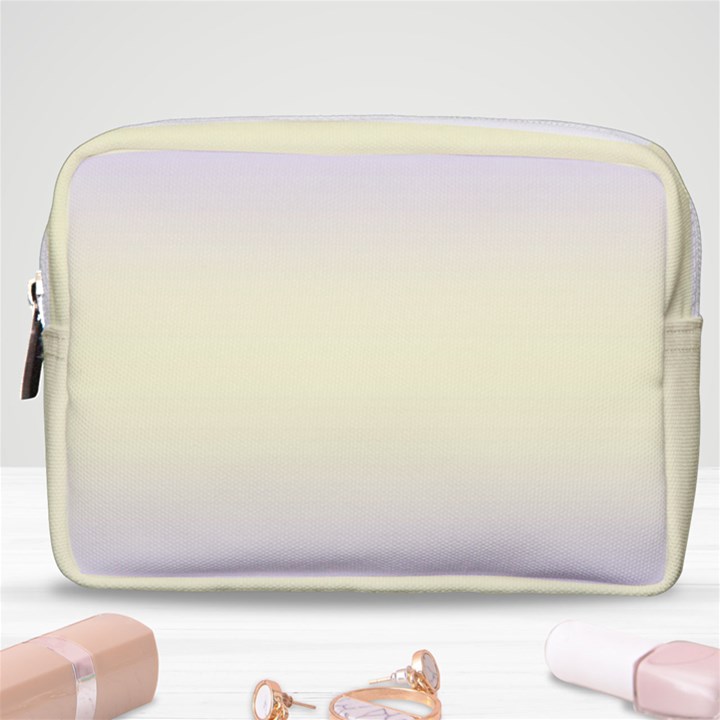 Pale Violet To Cream Yellow Bilinear Gradient Make Up Pouch (Medium)