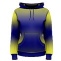 Electric Yellow To Navy Blue Bilinear Gradient Women s Pullover Hoodie View1