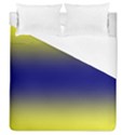 Electric Yellow To Navy Blue Bilinear Gradient Duvet Cover (Queen Size) View1