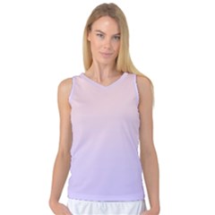 Pale Pink To Pale Violet Linear Gradient Women s Basketball Tank Top by GradientsOmbre