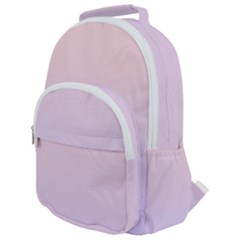 Pale Pink To Pale Violet Linear Gradient Rounded Multi Pocket Backpack by GradientsOmbre