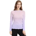 Pale Pink To Pale Violet Linear Gradient Women s Long Sleeve Rash Guard View1