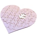 Pale Pink To Pale Violet Linear Gradient Wooden Puzzle Heart View2