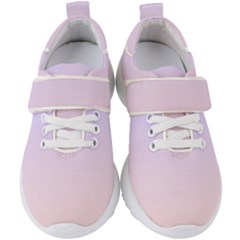 Pale Violet To Pale Pink Linear Gradient Kids  Velcro Strap Shoes by GradientsOmbre