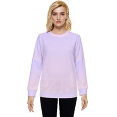 Pale Violet To Pale Pink Linear Gradient Hidden Pocket Sweatshirt by GradientsOmbre