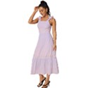 Pale Violet To Pale Pink Linear Gradient Tie-Strap Tiered Midi Chiffon Dress View2