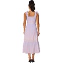 Pale Violet To Pale Pink Linear Gradient Tie-Strap Tiered Midi Chiffon Dress View4