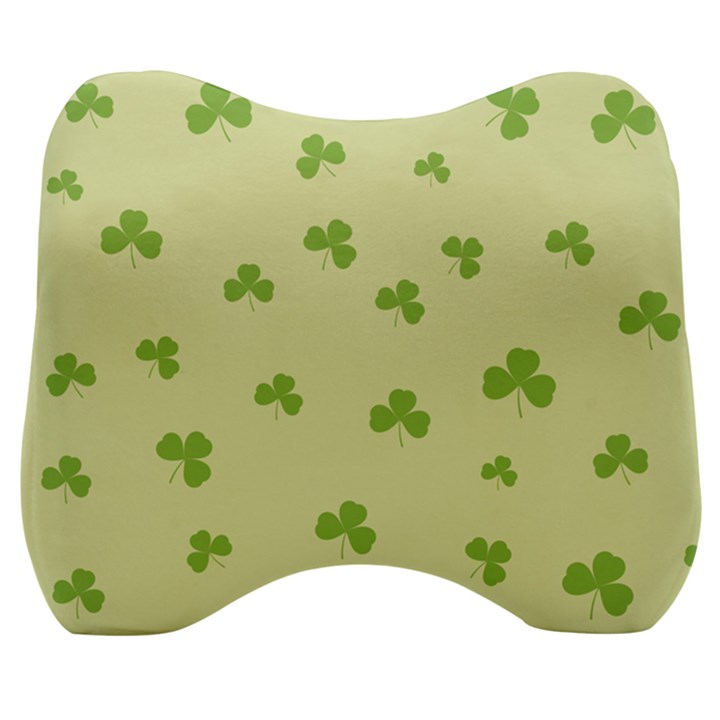 green leaves pattern Velour Head Support Cushion