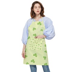 Green Leaves Pattern Pocket Apron by designsbymallika