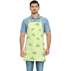 Green Leaves Pattern Kitchen Apron by designsbymallika