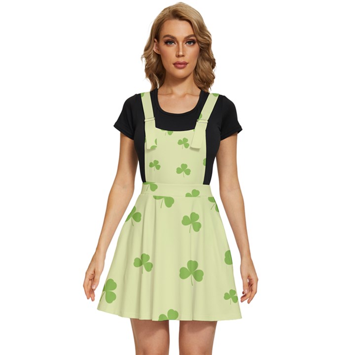 green leaves pattern Apron Dress