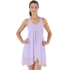 Pale Pink To Pale Violet Bilinear Gradient Show Some Back Chiffon Dress by GradientsOmbre