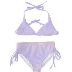 Pale Pink To Pale Violet Bilinear Gradient Kids  Classic Bikini Set by GradientsOmbre