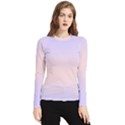 Pale Violet To Pale Pink Bilinear Gradient Women s Long Sleeve Rash Guard View1