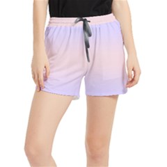 Pale Violet To Pale Pink Bilinear Gradient Women s Runner Shorts by GradientsOmbre