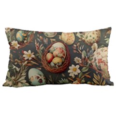 Charming Seamless Pattern Vintage Easter Floral Motif 12 x20  Lumbar Throw Cushion Case (two Sides) by dflcprintsclothing