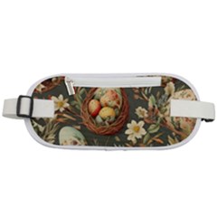 Charming Seamless Pattern Vintage Easter Floral Motif Rounded Waist Pouch by dflcprintsclothing