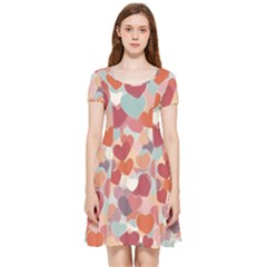 Valentines Day Hearts Romance Love Inside Out Cap Sleeve Dress by Posterlux