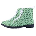 Leaves Pattern Texture Seamless Men s High-Top Canvas Sneakers View2