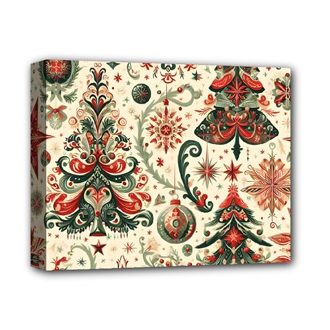 Christmas Tree Snow Deluxe Canvas 14  X 11  (stretched) by Bedest