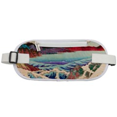 Wave Japanese Mount Fuji Ocean Rounded Waist Pouch by Bedest