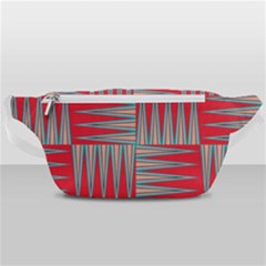 Zigzag Pattern Chevron Red Waist Bag  by Bedest