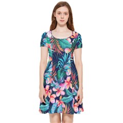 Hawaiian Flowers Hawaii Inside Out Cap Sleeve Dress by Cemarart