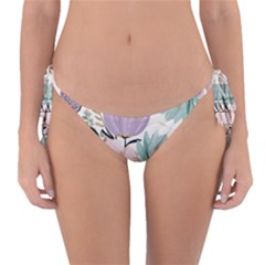 Flowers Pattern Floral Reversible Bikini Bottoms by Sabxi