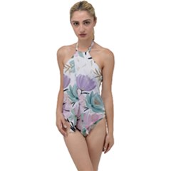 Flowers Pattern Floral Go With The Flow One Piece Swimsuit by Sabxi