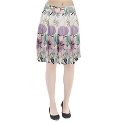 Flowers Pattern Floral Pleated Skirt by Sabxi