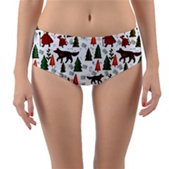 Little Red Riding Hood Seamless Reversible Mid-waist Bikini Bottoms by Sabxi