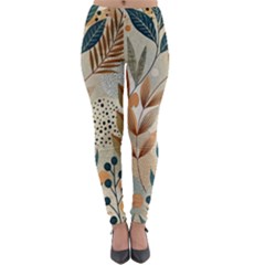 Leaves Pattern Flora Lightweight Velour Leggings by Sabxi