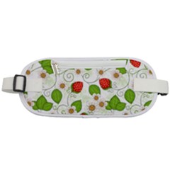 Strawberry Fruit Pattern Leaves Rounded Waist Pouch by Sabxi