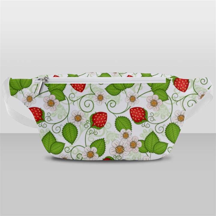 Strawberry Fruit Pattern Leaves Waist Bag 