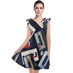 Abstract Case Tie Up Tunic Dress by kyorashop23