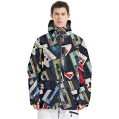 Abstract Case Men s Multi Pockets Zip Ski And Snowboard Waterproof Breathable Jacket by kyorashop23