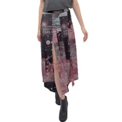 Aesthetic , Aesthetic, Dark Velour Split Maxi Skirt by kyorashop23