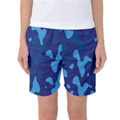 Blue Camouflage Pattern Women s Basketball Shorts by kyorashop23