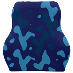 Blue Camouflage Pattern Car Seat Velour Cushion  by kyorashop23