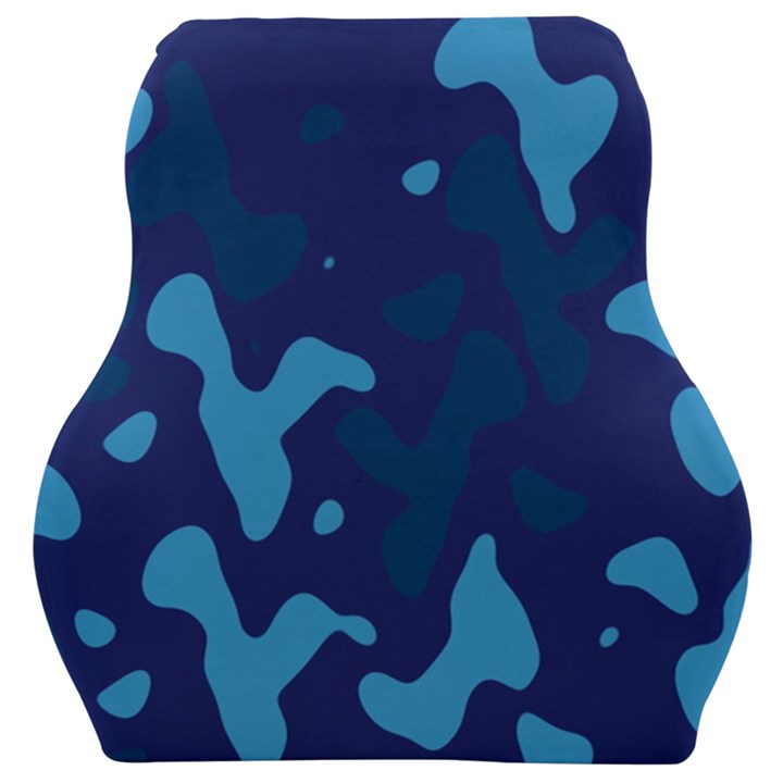 Blue Camouflage Pattern Car Seat Velour Cushion 