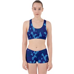 Blue Camouflage Pattern Work It Out Gym Set by kyorashop23