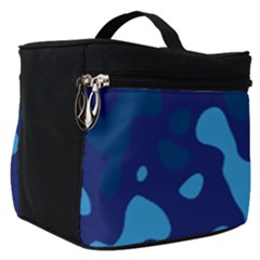 Blue Camouflage Pattern Make Up Travel Bag (small) by kyorashop23