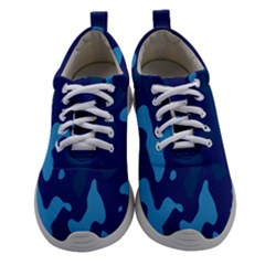 Blue Camouflage Pattern Women Athletic Shoes by kyorashop23