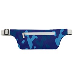 Blue Camouflage Pattern Active Waist Bag by kyorashop23