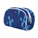 Blue Camouflage Pattern Make Up Case (Small) View2