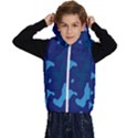 Blue Camouflage Pattern Kids  Stylish Hooded Puffer Vest View1